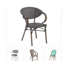 Garden chair made of aluminium in rattan look