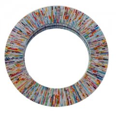 Round mirror made of recycling paper